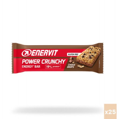 Enervit Sport Power Crunchy 25 Barrette 25x40 g Cookie - Barrette a base di  fiocchi di soia e avena